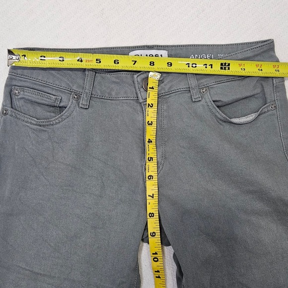 DL1961 Angel Ankle Cigarette Jeans Echo Grey Green Slim Fit Womens 28 SKU 2913 - Picture 8 of 13
